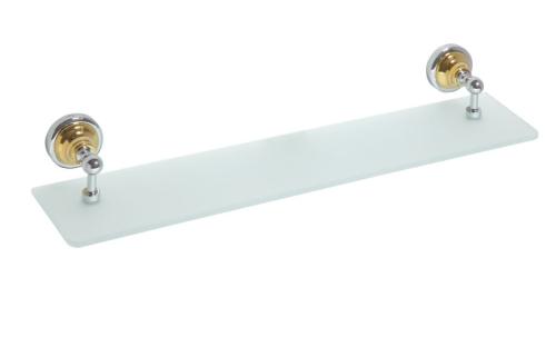 Półka szklana 60 cm chrom - złoto RETRO 144202248 Bemeta