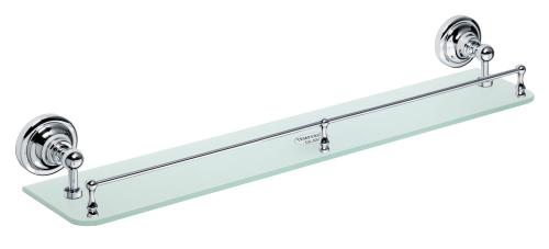 Półka szklana z relingiem 60 cm chrom połysk RETRO 144302262 Bemeta