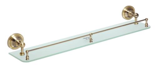 Półka szklana z relingiem 60 cm brąz RETRO 144102267 Bemeta