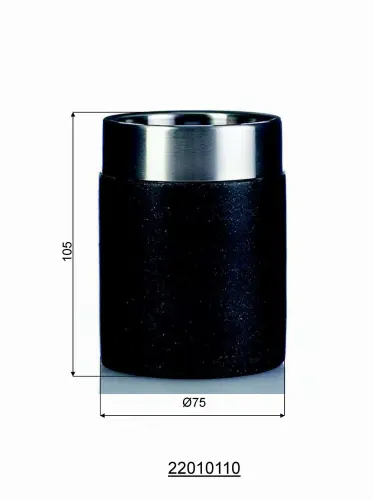 Kubek do postawienia czarny STONE 22010210 Ridderrysunek