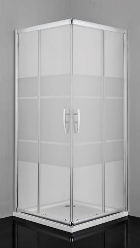 PRO-LINE Kabina prysznicowa narożna kwadratowa 80x80x200 cm sitodruk B80CSB80CS Sanotechnik