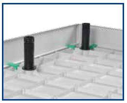 Obudowa czołowa do brodzika prysznicowego SMC 90 x 90 cm AP9090S Sanotechnik z nogami