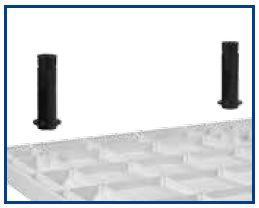 Nogi i klipsy do brodzików prysznicowych SMC AF8 Sanotechnik