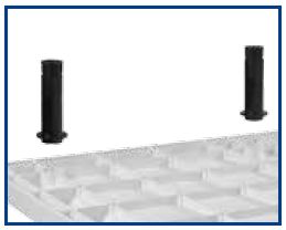 Nogi i klipsy do brodzików prysznicowych SMC AF18 Sanotechnik