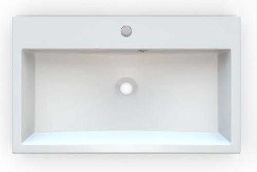Umywalka kompozytowa nablatowa 70 x 42 cm biały ORINOKO OR070 Sapho góra