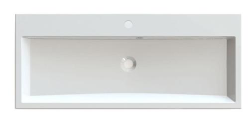 Umywalka kompozytowa meblowa 100 x 42 cm biały ORINOKO OR100 Sapho z góry