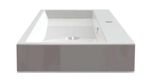 Umywalka kompozytowa meblowa 100 x 42 cm biały ORINOKO OR100 Sapho bok