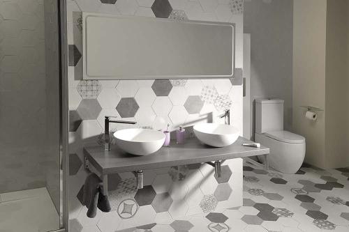 Umywalka nablatowa 39 x 14,5 cm biały mat THIN WN185 Sapho dwie