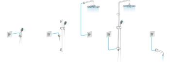 Bateria prysznicowa podtynkowa MIXONA MG041 Sapho rys