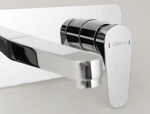 Bateria umywalkowa podtynkowa jednouchwytowa chrom CORNELI CE08 Sapho z bliska