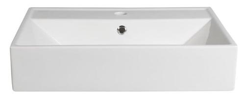 Umywalka nablatowa ceramiczna 60 x 42 cm biały SISTEMA 10SF50060 Isvea front