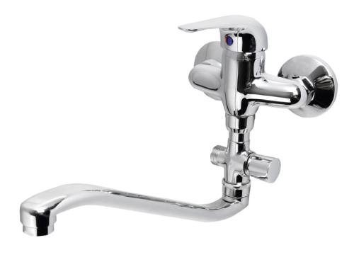 Bateria wannowa/umywalkowa ścienna chrom połysk AQUALINE 35 52140 Aqualine