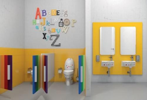 Kompakt WC KID kombi poziomy odpływ CK311.400.0F Creavit aranżacja
