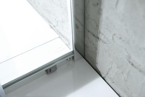 ARLETA Kabina prysznicowa narożna półokrągła 90x90x185 cm profil chrom szkło czyste HLS900Y Aqualine LISTWA