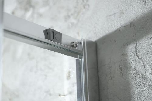 ARLETA Kabina prysznicowa narożna półokrągła 90x90x185 cm profil chrom szkło czyste HLS900Y Aqualine PROFIL