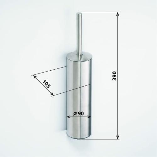 NEO Szczotka WC stojąca lub wisząca czarna 102313069 Bemeta zdjęcie z wymiarami