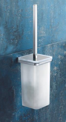 Szczotka WC chrom/szkło mleczne GLAMOUR 573303 Gedy aranżacja