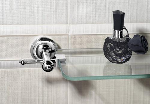 Półka szklana 65 cm chrom ASTOR 1325-15 Sapho z bliska
