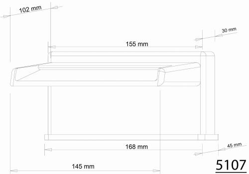 Wylewka nawannowa 145 mm 5107 Sapho rysunek