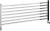 Grzejnik łazienkowy 450 x 1000 mm chrom 295 W METRO 0411-10 Sapho