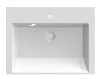 Umywalka kompozytowa nablatowa 60 x 45 cm biały ORINOKO OR060 Sapho