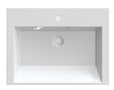 Umywalka kompozytowa nablatowa 60 x 45 cm biały ORINOKO OR060 Sapho