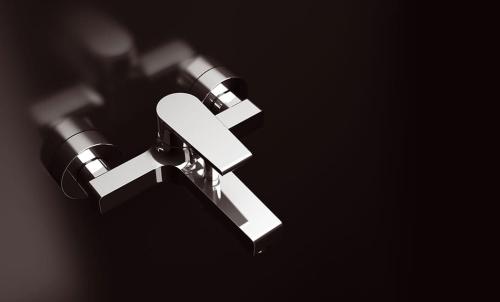 Bateria wannowa ścienna chrom połysk KAI KA10 Sapho