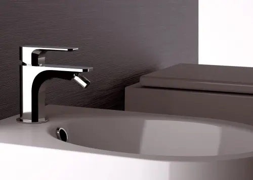 Bateria bidetowa stojąca chrom połysk SPY PY03 Sapho wizualizacja