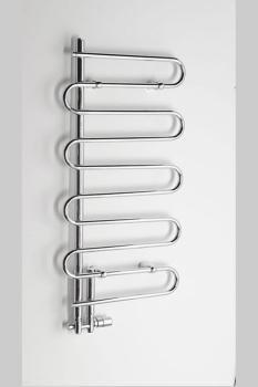 Grzejnik łazienkowy 500 x 1000 mm chrom 210 W CARISMA 1801-14 Sapho na ścianie