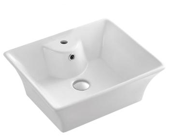 Umywalka nablatowa ceramiczna 49,5 x 41,5 cm biały 49411 Aqualine