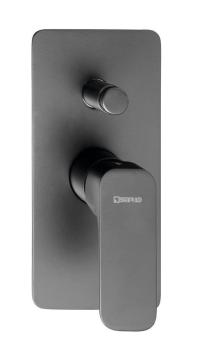 Bateria prysznicowa podtynkowa 2 funkcyjna czarny mat SPY PY42/15 Sapho