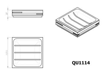 Mydelniczka do postawienia czarny QUADROTTO QU1114 Gedy wymiary