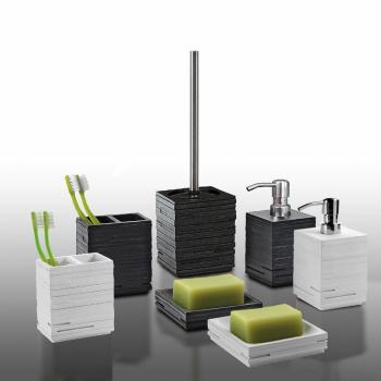 Kubek stojący biały QUADROTTO QU9802 Gedy zestaw