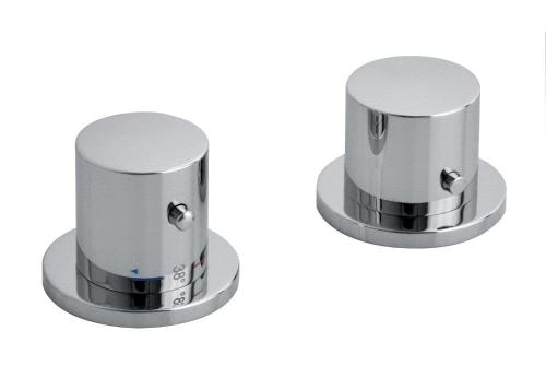 Bateria nawannowa dwuotworowa z przełącznikiem termostatyczna chrom GO TH100 Sapho