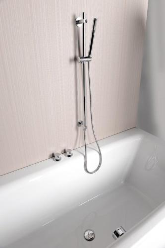 Bateria nawannowa dwuotworowa z przełącznikiem termostatyczna chrom GO TH100 Sapho aranżacja