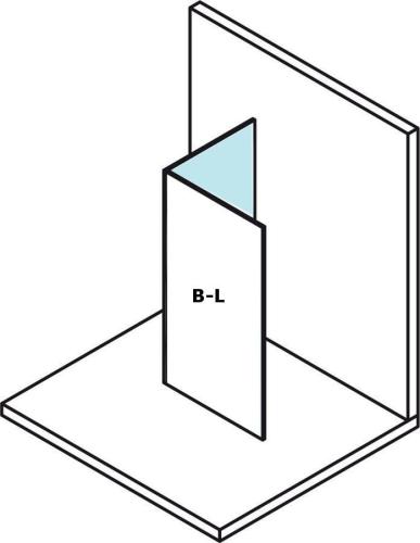 Kabina prysznicowa Walk-in 100 x 80 x 200 cm lewa szkło czyste MODULAR SHOWER MS2A100MS2B80L Polysan rysunek