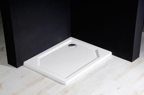 Brodzik prysznicowy prostokątny kompozytowy 90 x 75 cm SARA HS9075 Gelco z boku