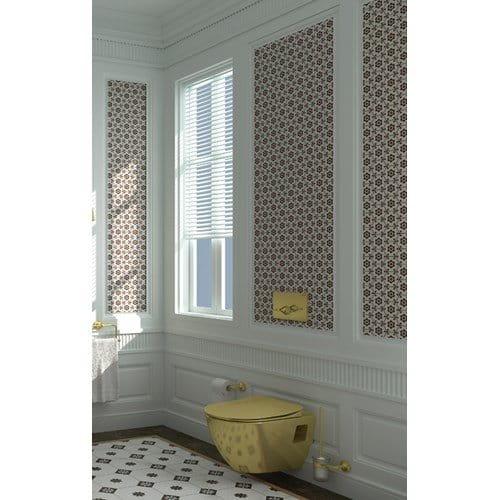 Miska WC podwieszana złoty 35,5 x 50 cm PAULA TP325-AK00 Creavit  aranżacja