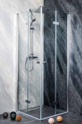 DUET Kabina prysznicowa narożna kwadratowa 90x90x195 cm M1290FLM1291FRKNFF Sanotechnik