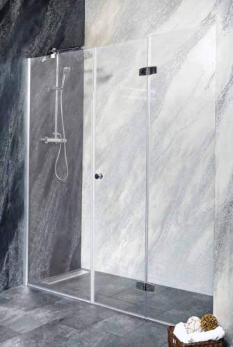 DUET Drzwi prysznicowe do wnęki składane, prawe 200x195 cm M12101FRMF110