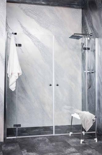 SYMPHONY Drzwi prysznicowe do wnęki skrzydłowe 160x195 cm M1290LM1281R Sanotechnik