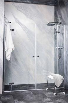 SYMPHONY Drzwi prysznicowe do wnęki skrzydłowe 210x195 cm M12120LM12101R Sanotechnik