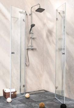 SYMPHONY Kabina prysznicowa narożna kwadratowa 110x110x195 cm M12110LM12111RKND Sanotechnik aranżacja