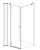 SYMPHONY Kabina prysznicowa narożna prostokątna , lewa 80x90x195 cm M1280LMF90KN Sanotechnik rysunek