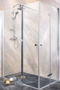 DUET Kabina prysznicowa narożna prostokątna, prawa 80x130x195 cm drzwi składano-skrzydłowe M1281FRMT130 Sanotechnik