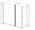 SYMPHONY Kabina prysznicowa narożna prostokątna , lewa 120x90x195 cm drzwi skrzydłowe M1290LMT120 Sanotechnik rysunek