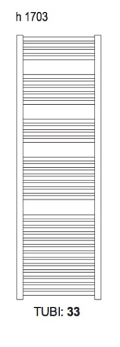 Łazienkowa suszarka elektryczna 550 x 1303 mm biały INNSBRUCK 1000 W I550 Sanotechnik rysunek
