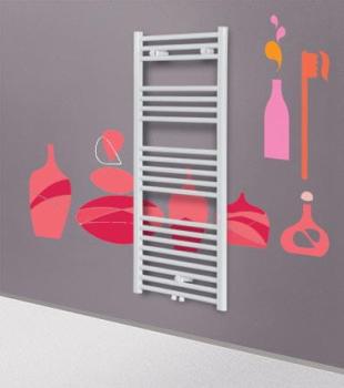 Grzejnik łazienkowy 600 x 1785 mm biały1000 W BARI B730 Sanotechnik  wizualizacja
