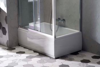 PLAIN NIKA Obudowa narożna do brodzika prysznicowego DEEP lewa 130 x 75 cm 72953/89746 Polysan