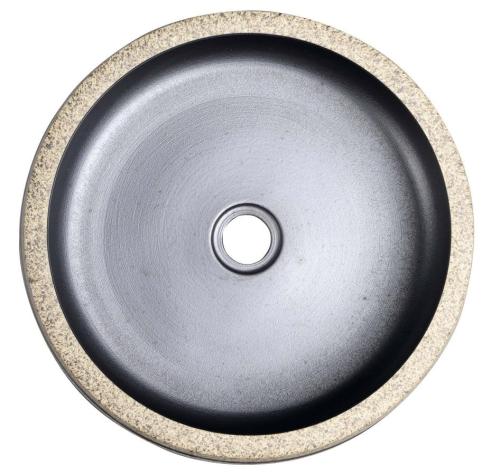 Umywalka nablatowa ceramiczna 41 x 15 cm czarny PRIORI PI021 Sapho góra